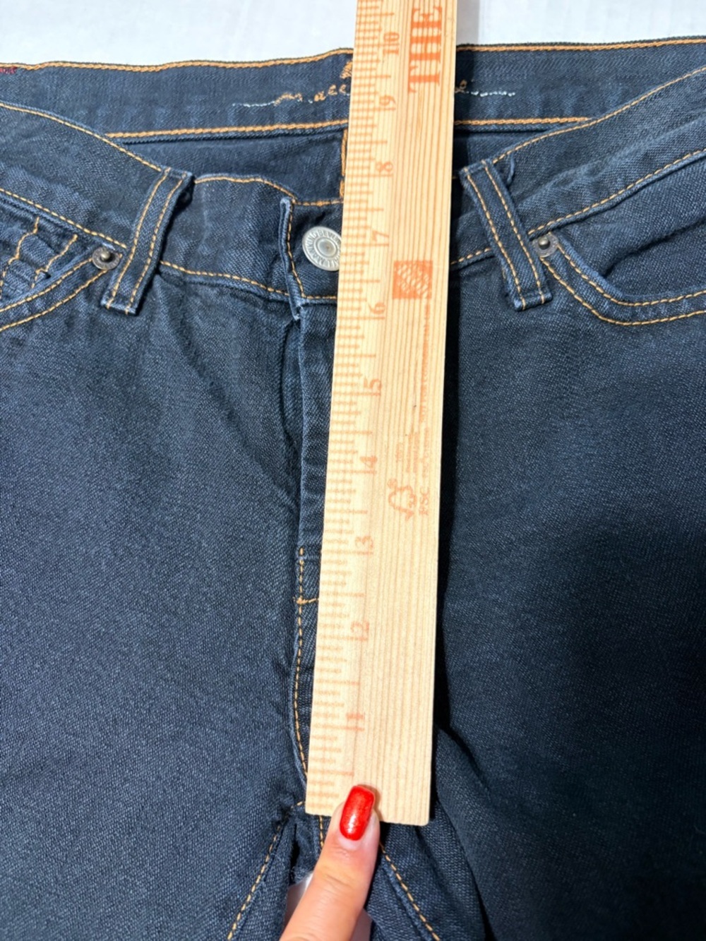 Dojo 7 For All Mankind Jeans Low Rise Flare Leg Dark Wash 28 Made in USA‎ - Picture 6 of 13